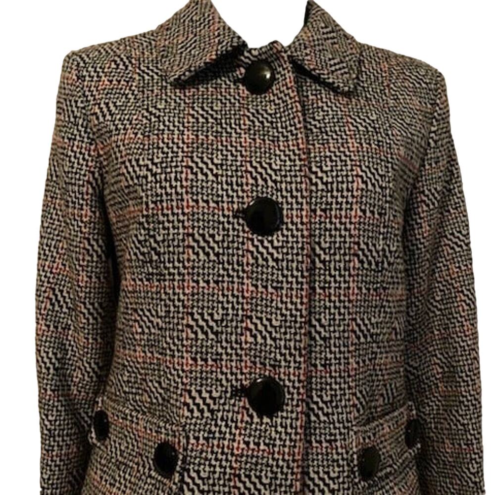 JM Collection Size 6P White/Black Tweed Blazer